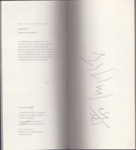 ジョセフ・コスース　２つのオックスフォードの図書室　Joseph Kosuth:The (Ethical) Space of Cabinets 7 & 8  Say: I do not know. Voltaire Room Taylor Institution Oxford University. Two Oxford Reading Rooms. / Joseph Kosuth