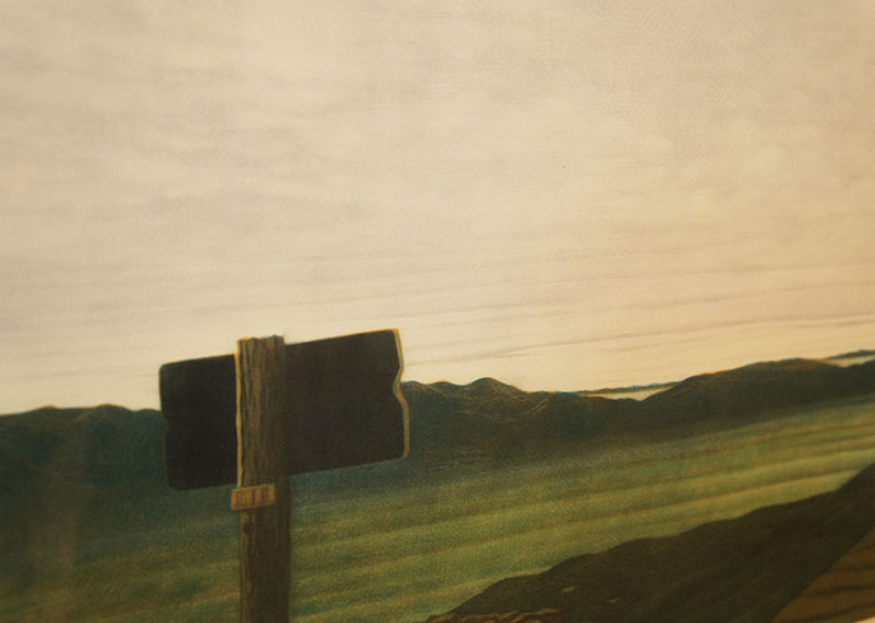 吉田勝彦版画額「山頂」 | Natsume Books