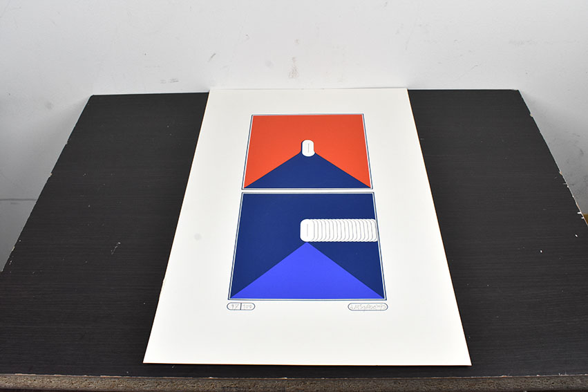 佐藤亜土】シルクスクリーン 版画 額装 E/A 画集付き - メルカリ