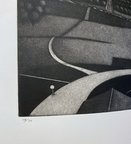 2025激安通販 広田雅久 銅版画「駅への道」Masahisa Hirota 1980