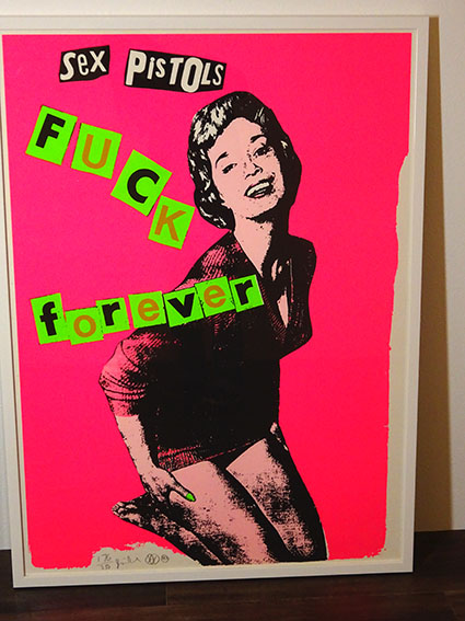 ジェイミー・リード版画額「Sex Pistols Fuck Forever ジェイミー・リード版画額「Sex Pistols Fuck Forever