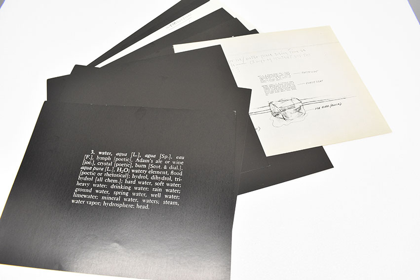 ジョセフ・コスース Notebook on Water 1965-66 / | Natsume Books