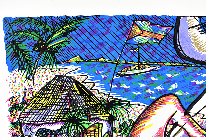 篠原有司男版画「BAHAMA DREAM」 | Natsume Books